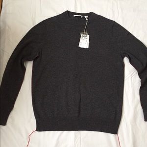 New Helmut Lang charcoal cashmere sweater